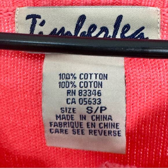 Vintage Pink Floral Embroidered Snap Cardigan Sweater 100% Cotton Timberlea - Picture 5 of 9